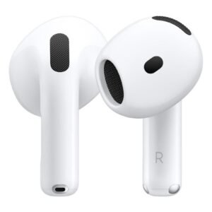 Apple AirPods 4 ANC Wireless Earbuds, Bluetooth Headphones, with Active Noise Cancellation, Adaptive Audio, Transparency Mode, Personalized Spatial Audio, USB-C Charging Case, Wireless Charging, H2 Chip White