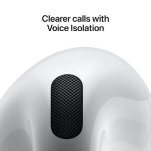 Apple AirPods 4 Wireless Earbuds, Bluetooth Headphones, Personalized Spatial Audio, Sweat and Water Resistant, USB-C Charging Case, H2 Chip, Up to 30 Hours of Battery Life, Effortless Setup For IPhone White - Image 5